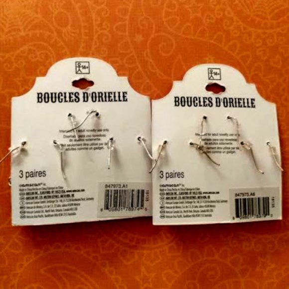 HAUNT COUTURE HALLOWEEN 6pc MAGIC BLACK CAT/CANDY CORN/GHOST/BOO EARRINGS**NEW! - Picture 4 of 8